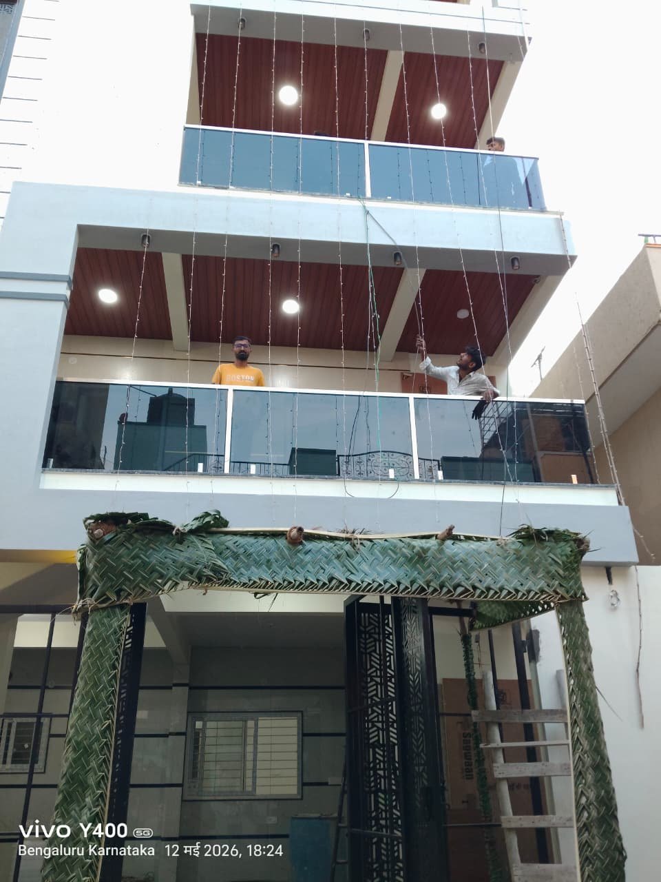 Glass balcony — residential facade