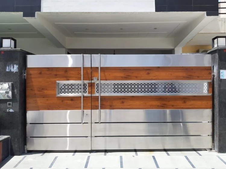 SS & wood — lattice insert