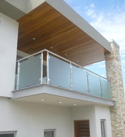 Post & clamp system with SS handrail