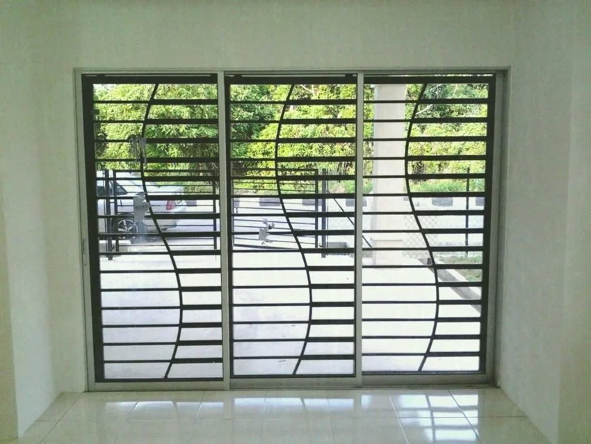 S-curve grill — sliding door