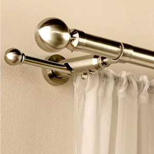 Double curtain rod set