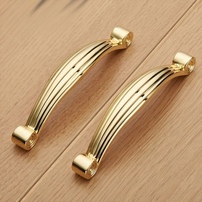 Decorative cabinet pulls — brass finish
