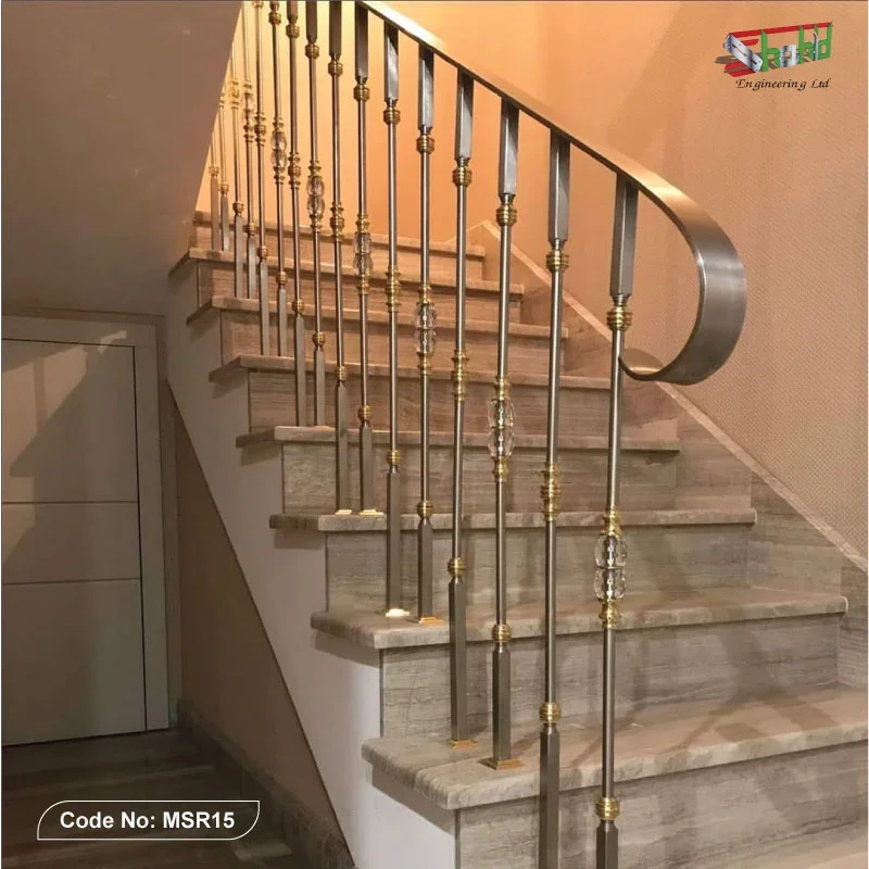 Crystal & gold accents — luxury interior stair